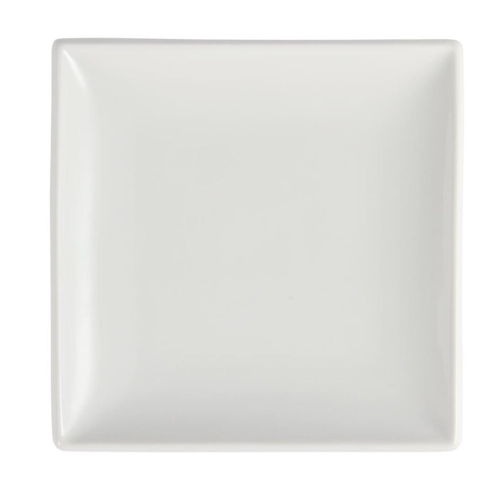 Assiettes carrées blanches Olympia Whiteware 140mm (lot de 12)