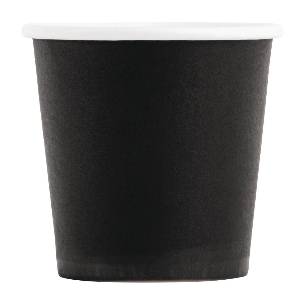 Gobelets jetables à café espresso Fiesta Recyclable noirs 120ml (lot de 50)