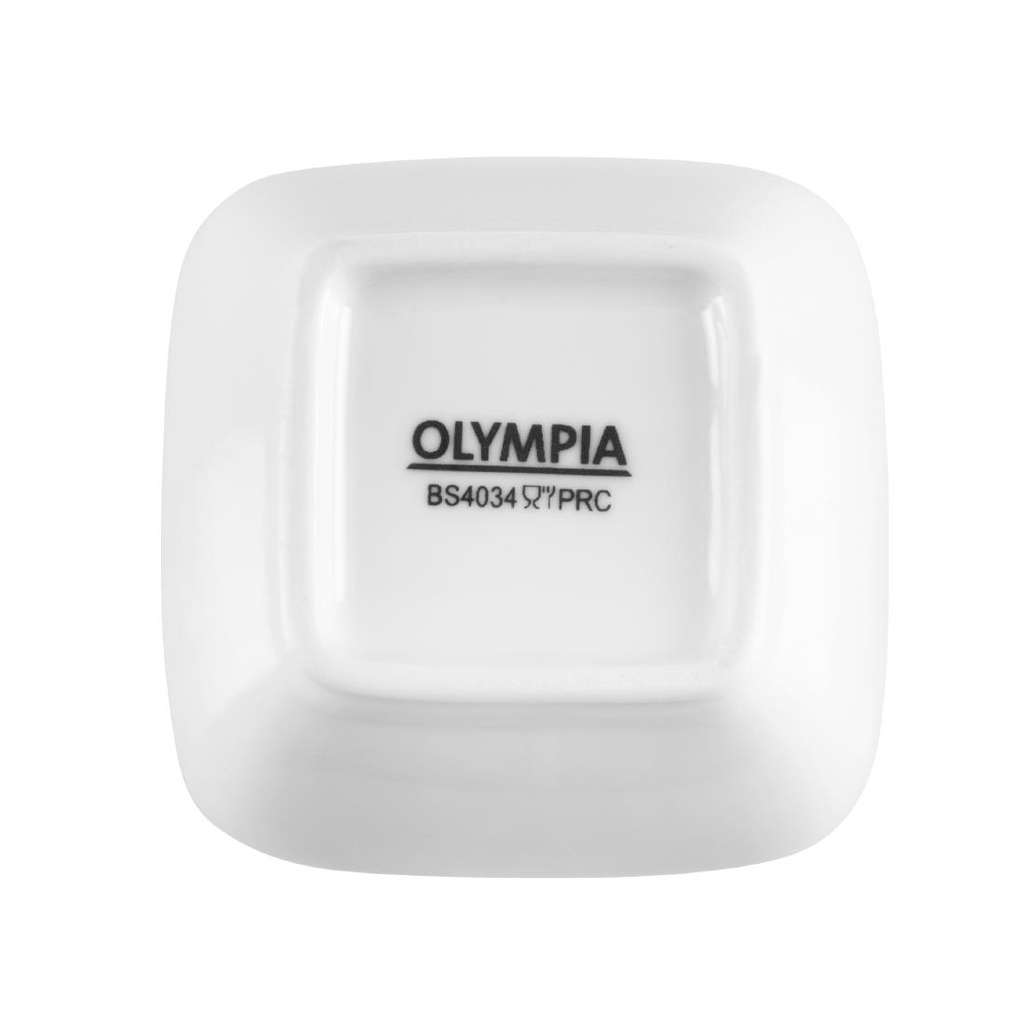 Mini-plats carrés arrondis 60mm Olympia (Lot de 12)