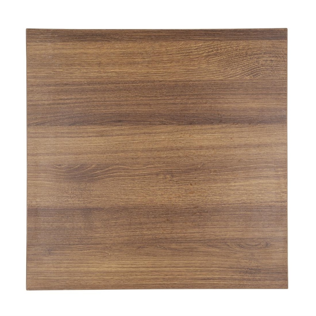 Plateau de table carré Bolero 600mm effet bois chêne rustique