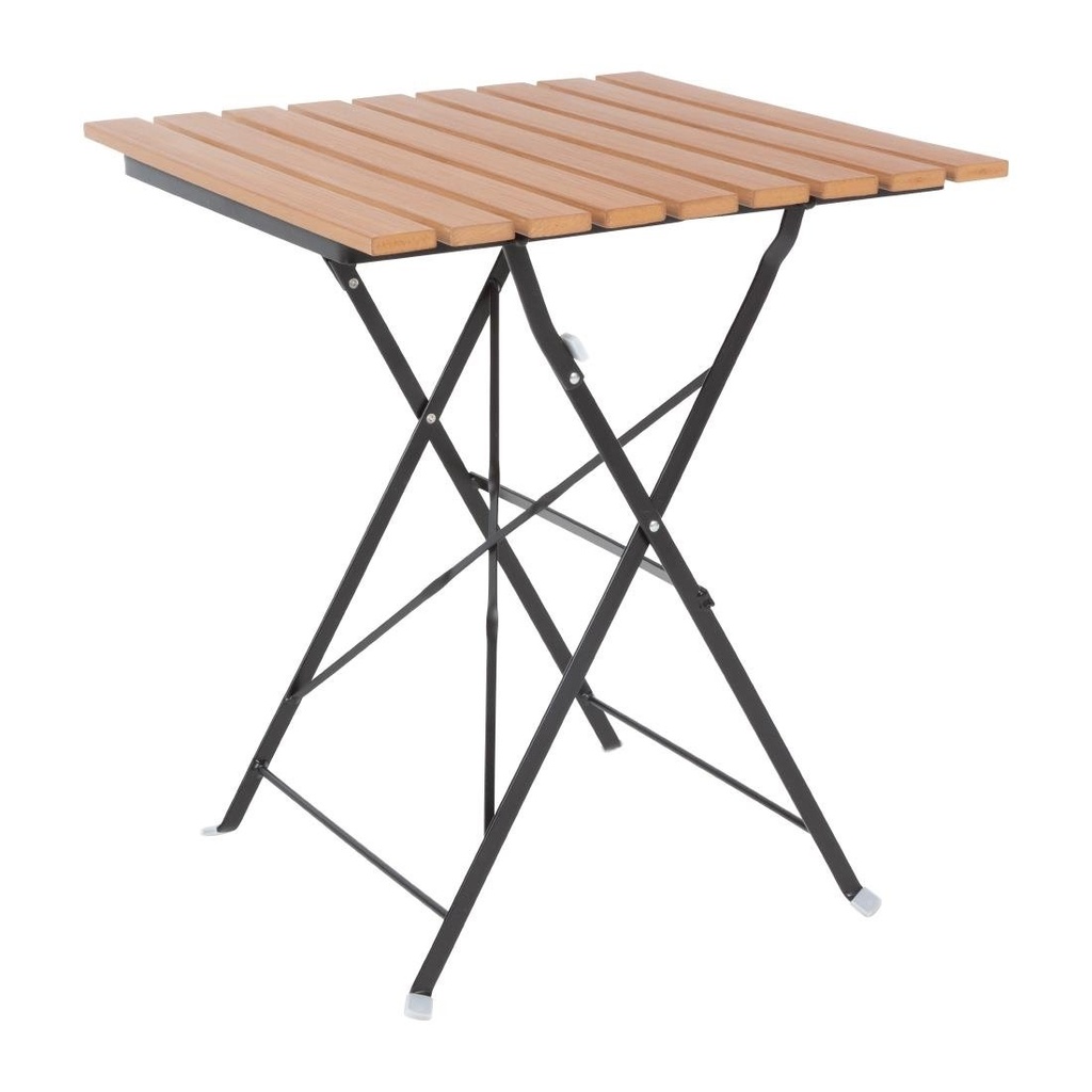 Table bistro carrée en imitation bois Bolero 600mm