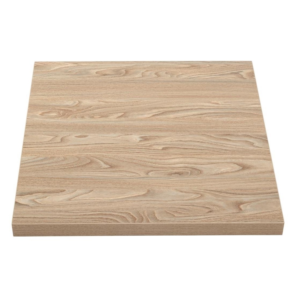 Plateau de table carré Bolero 700mm effet bois clair