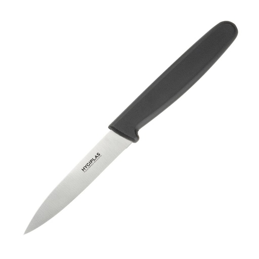 [C268] Couteau d'office lame droite Hygiplas noir 75mm