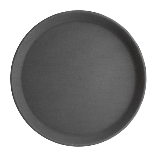 [C556] Plateau antidérapant en plastique Olympia Kristallon rond noir 280mm
