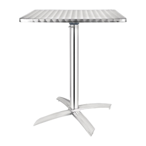 [CG838] Table carrée à plateau basculant inox Bolero 600mm