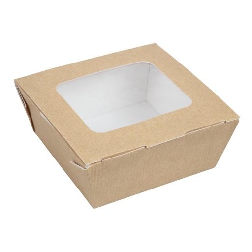 [CL316] Boîtes alimentaires moyennes en carton avec fenêtre recyclables Huhtamaki 1070ml (lot de 270)
