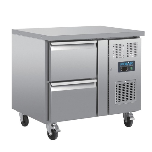 [DA546] Table réfrigérée GN 1/1 ventilée 2 tiroirs Polar Série U