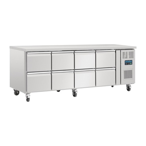 [DA549] Table réfrigérée GN 1/1 ventilée 8 tiroirs Polar Série U