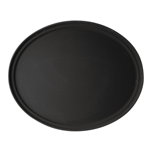 [DM783] Plateau de service ovale fibre de verre antidérapant Camtread Cambro noir 60 cm
