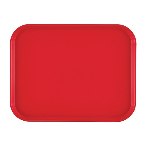 [DM800] Plateau rectangulaire en polypropylène Fast Food Cambro rouge 41 cm