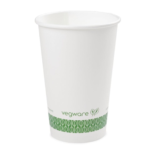 [DW620] Gobelets boissons chaudes compostables Vegware blancs 45,5 cl (x1000)