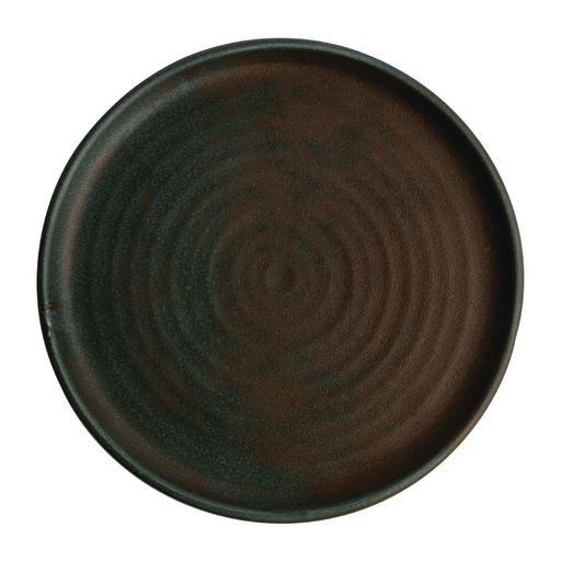 [FA324] Assiettes plates vert bronze Olympia Canvas 26,5 cm   (Lot de 6)