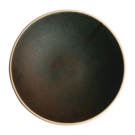 [FA326] Assiettes creuses vert bronze Olympia Canvas 20 cm  (Lot de 6)