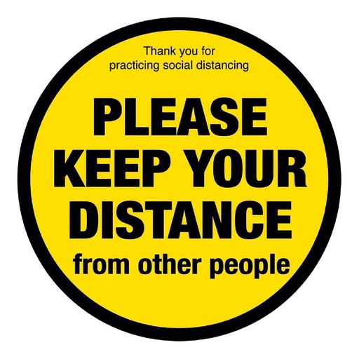 [FN365] Adhésif au sol de distanciation sociale Please Keep Your Distance 40cm