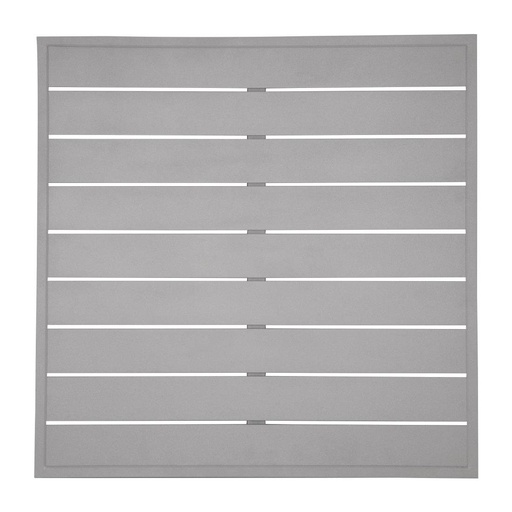 [FW598] Plateau de table carré en aluminium Bolero gris clair 700 mm