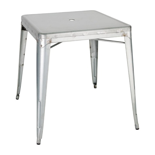 [GC866] Table carrée en acier gris Bolero Bistro 668mm