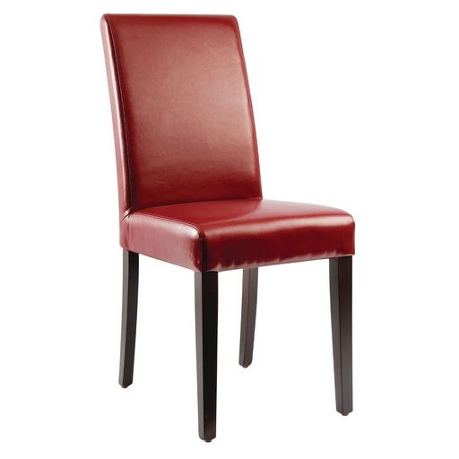 [GH443] Chaises en simili cuir Bolero rouges (Lot de 2)