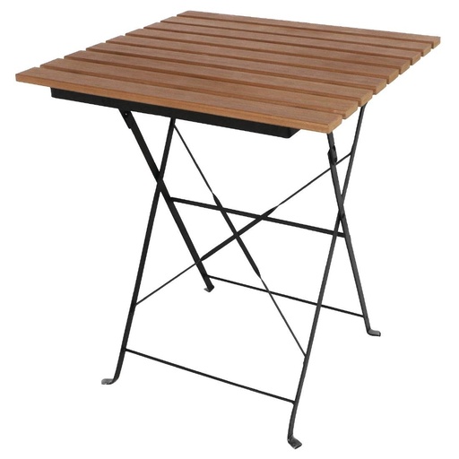 [GJ765] Table bistro carrée en imitation bois Bolero 600mm