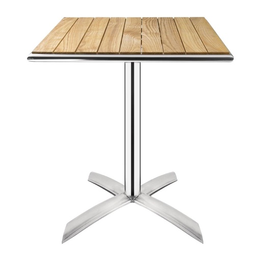 [GK991] Table bistro carrée plateau basculant frêne Bolero 600mm