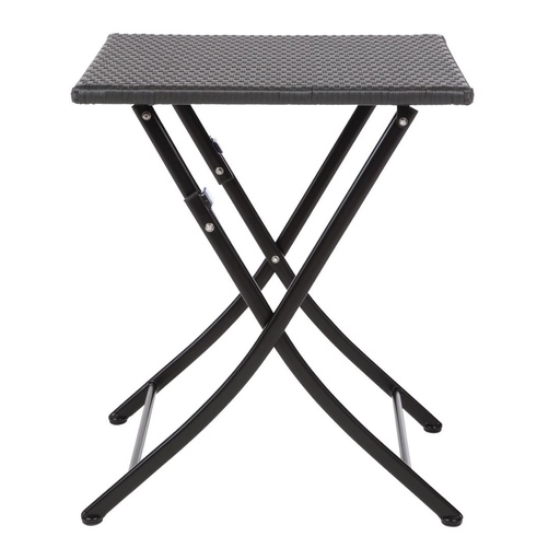 [GL302] Table carrée pliante en rotin PE Bolero 600mm