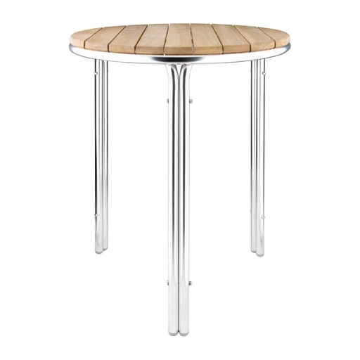 [GL981] Table ronde en frêne et aluminium Bolero 600mm
