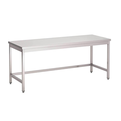 [GN106] Table inox sans étagère basse Gastro M 700 x 700 x 850mm