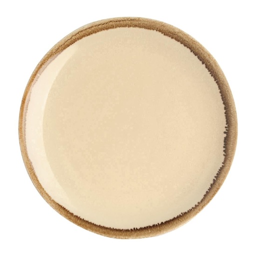 [SA284] Assiette plate ronde couleur sable Kiln Olympia 230mm lot de 6