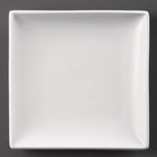 [U154] Assiettes carrées blanches Olympia Whiteware 180mm (lot de 12)