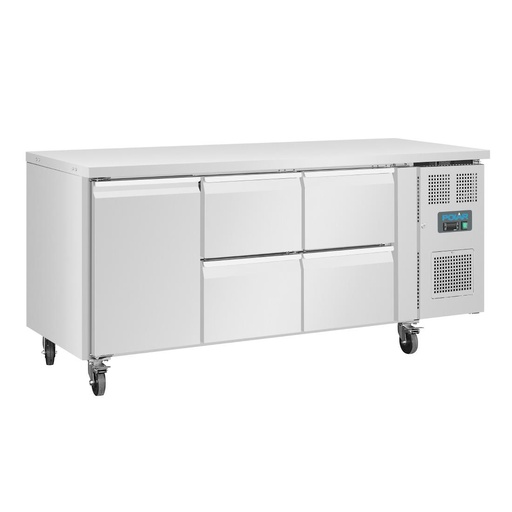 [UA020] Table réfrigérée positive 1 porte 4 tiroirs Polar Série U 358L