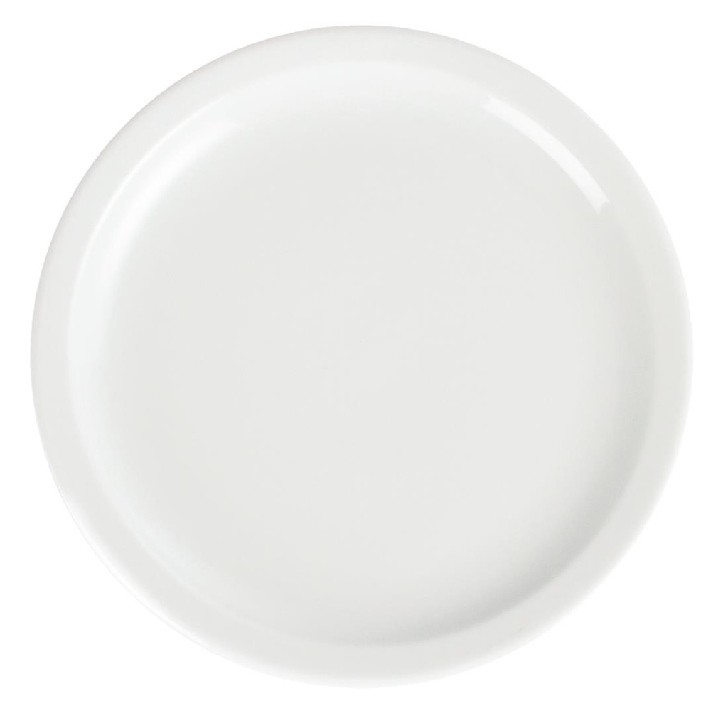 Assiettes à bord étroit blanches Olympia 230mm (Lot de 12)