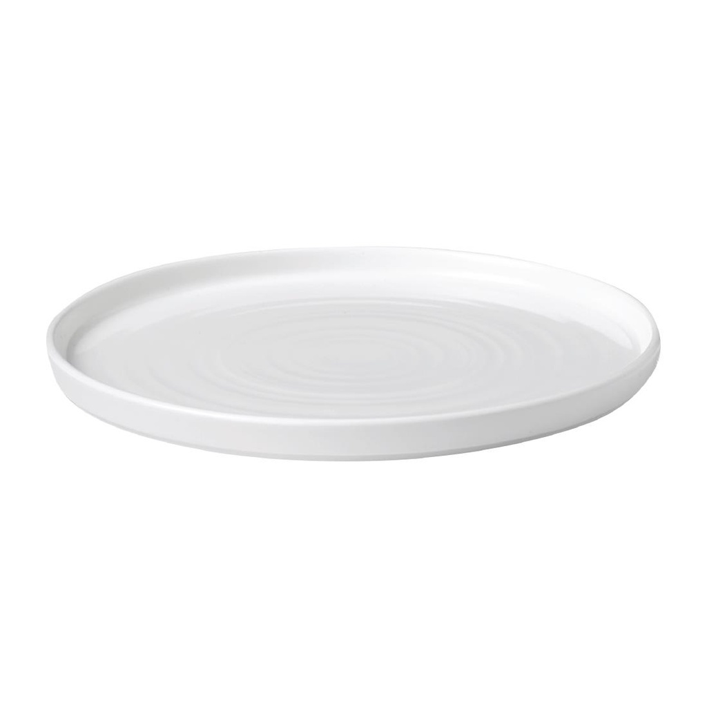 Assiettes avec rebord Churchill Chefs blanches 260mm (lot de 6)