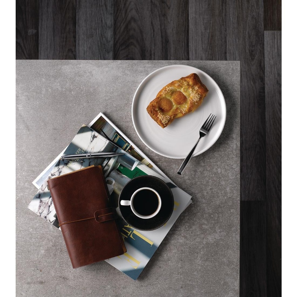 Assiettes avec rebord Churchill Chefs blanches 260mm (lot de 6)