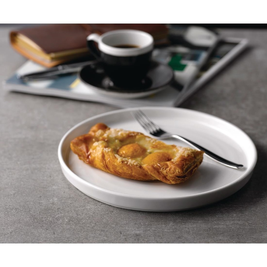 Assiettes avec rebord Churchill Chefs blanches 260mm (lot de 6)
