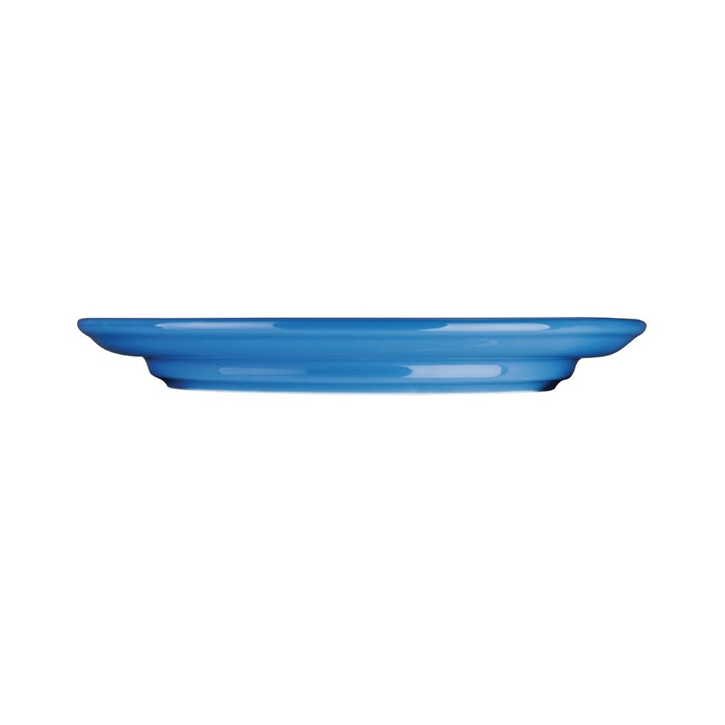 Assiettes bord surélevé Heritage Olympia bleues 253mm (lot de 4)