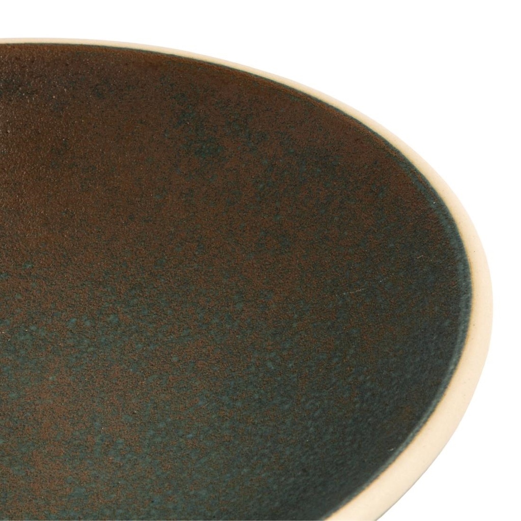 Assiettes creuses vert bronze Olympia Canvas 20 cm  (Lot de 6)