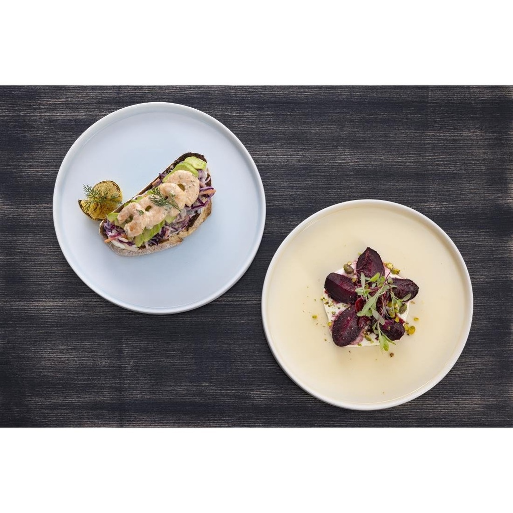 Assiettes Olympia Fondant jaunes 270mm (lot de 4)