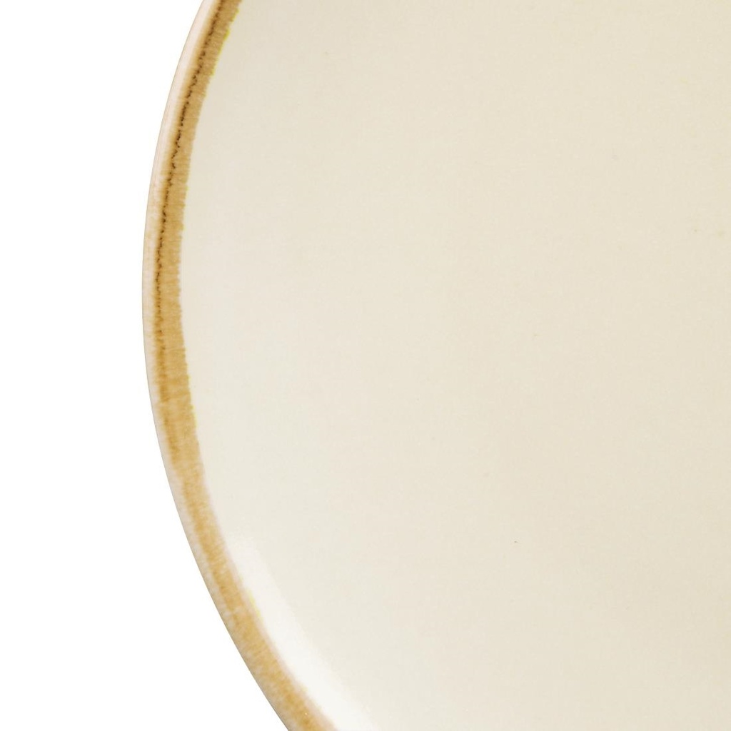 Assiettes plates rondes couleur sable Kiln Olympia 178mm lot de 6 