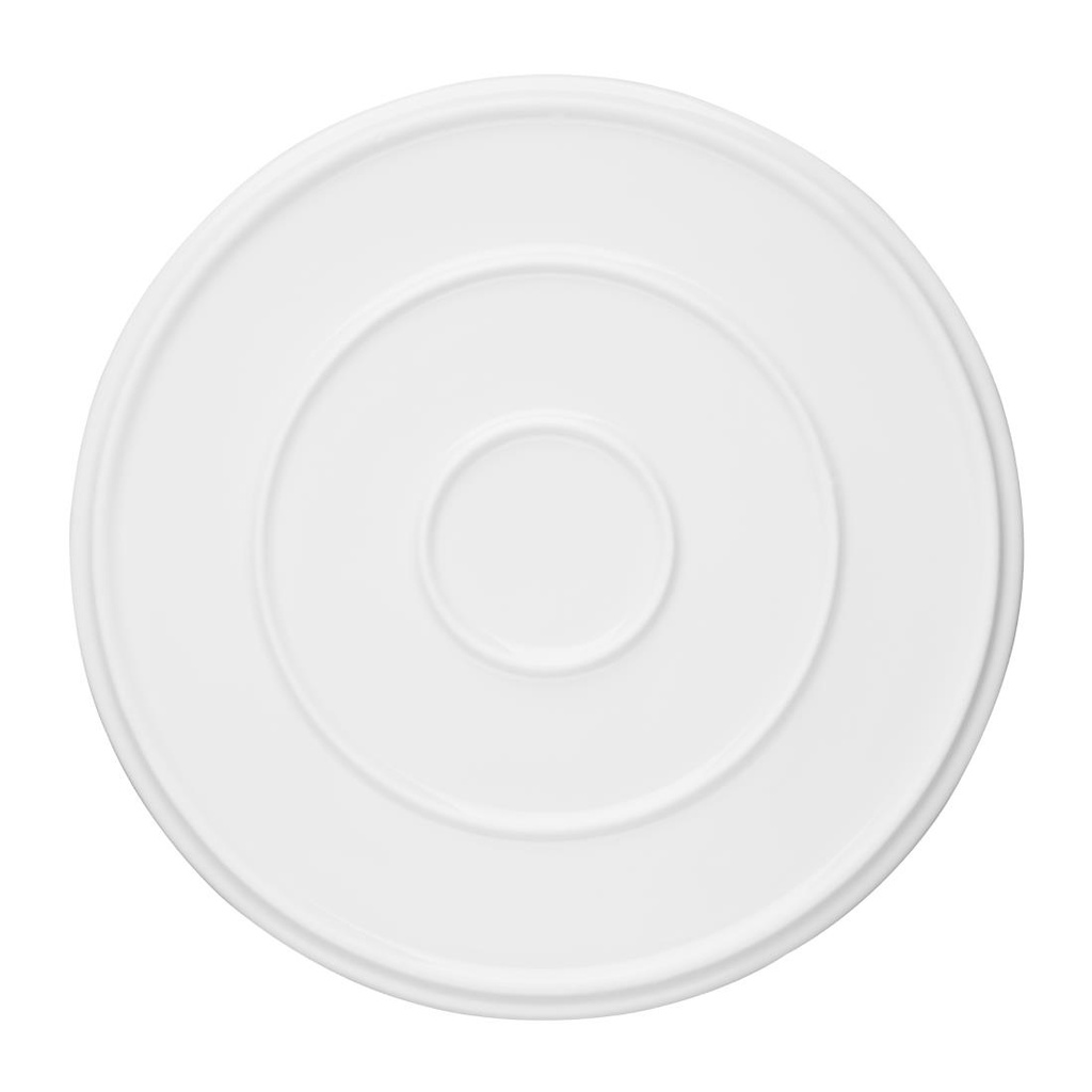 Assiettes plates rondes Olympia Whiteware 268mm (lot de 4)