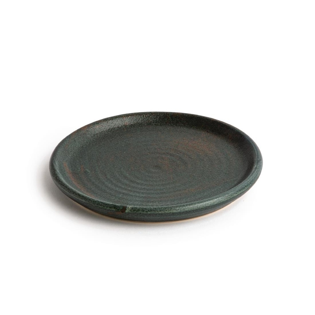 Assiettes plates vert bronze Olympia Canvas 18 cm  (Lot de 6)