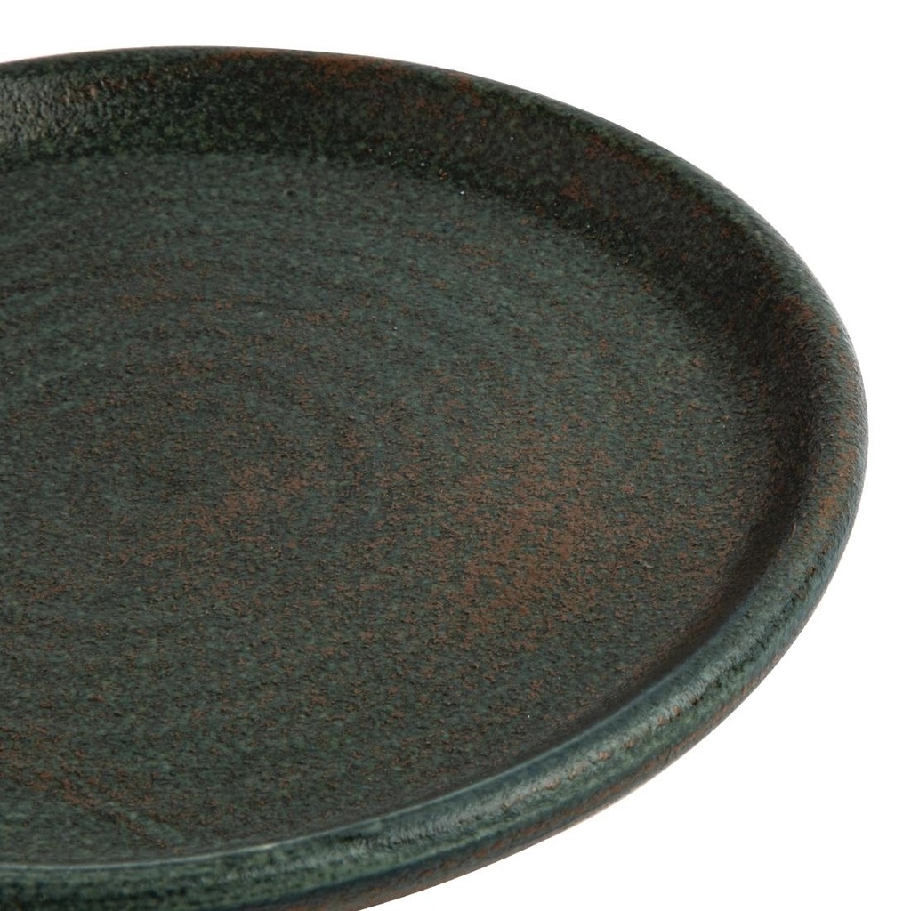 Assiettes plates vert bronze Olympia Canvas 18 cm  (Lot de 6)
