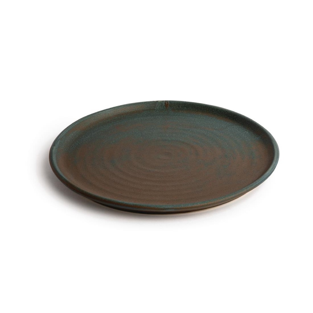 Assiettes plates vert bronze Olympia Canvas 26,5 cm   (Lot de 6)