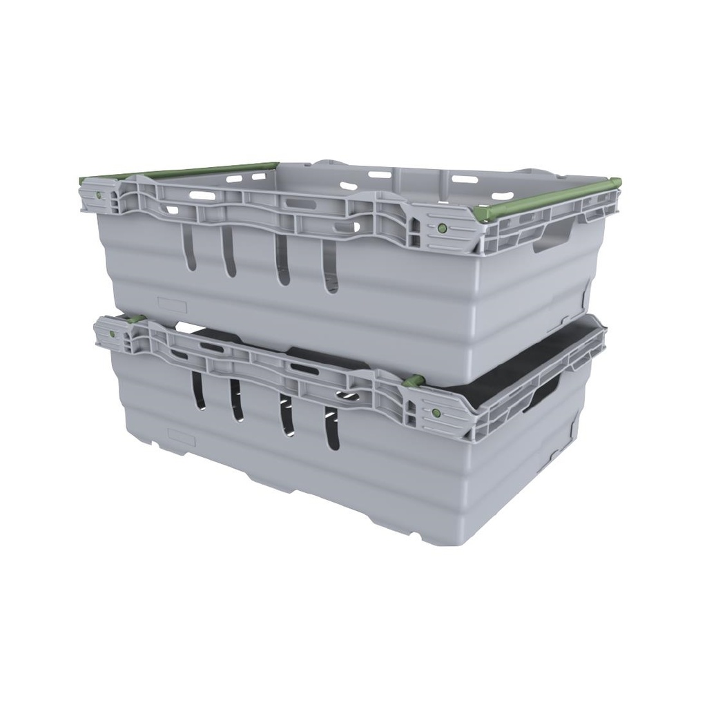 Bac gerbable en polypropylène gris Maxinest 35L