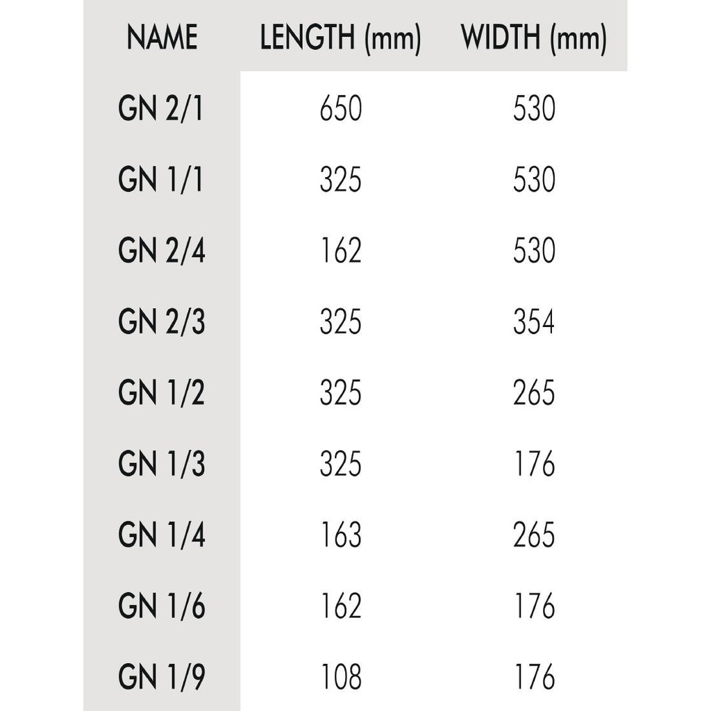 Bac GN 1/9 en acier inoxydable Matfer Bourgeat 100mm