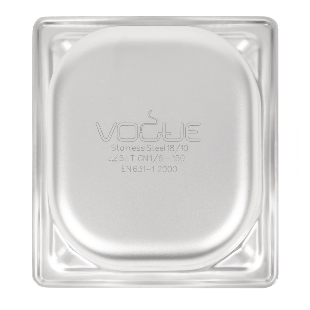Bac inox 18/10 GN 1/6 Vogue 150mm