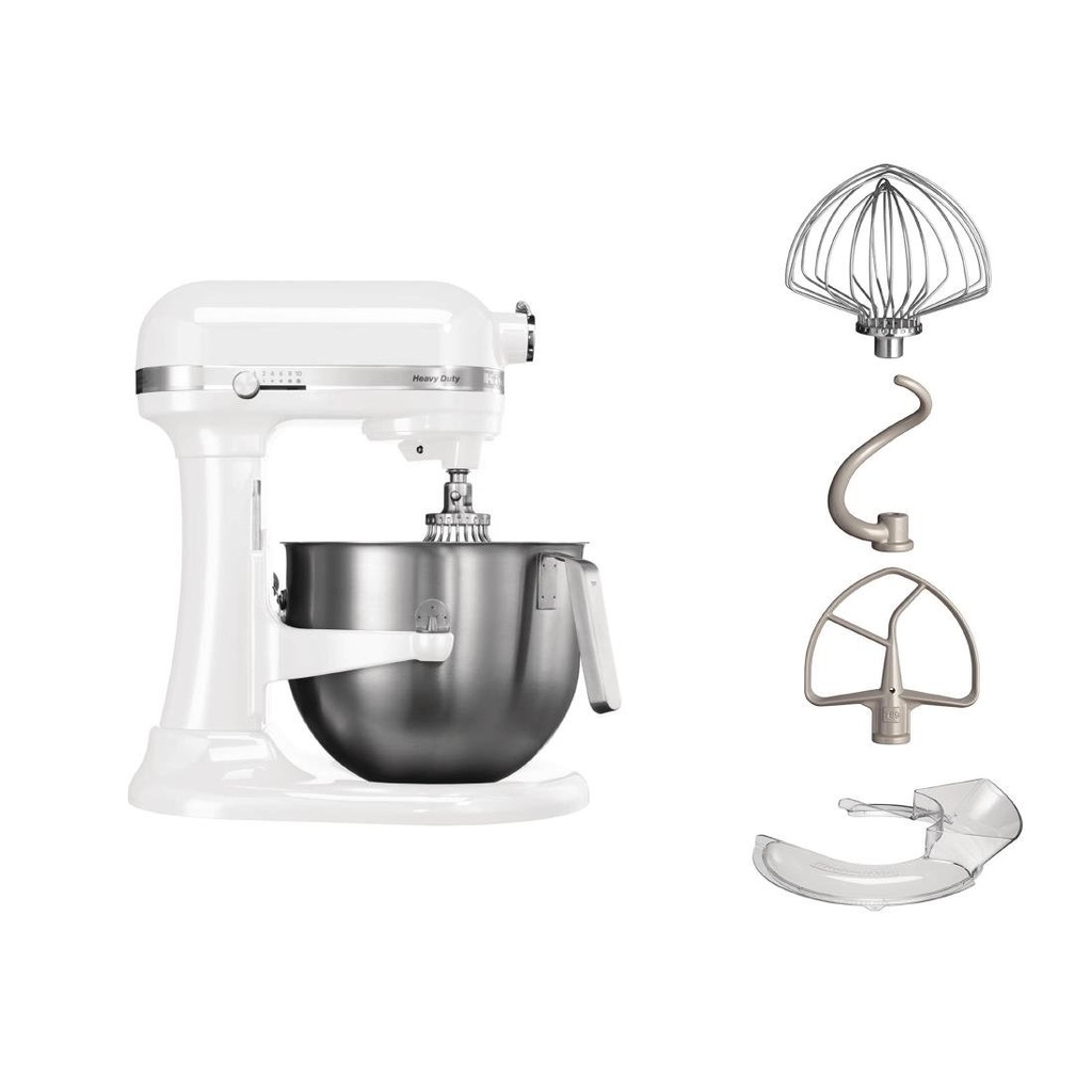 Batteur professionnel Kitchenaid 6,9L blanc 5KSM7591XEWH