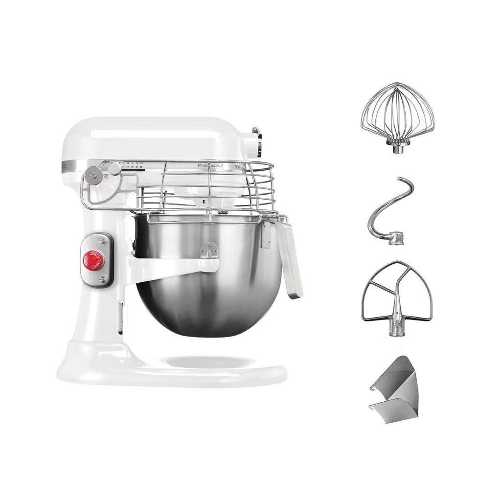 Batteur professionnel Kitchenaid 6,9L blanc 5KSM7990XEWH