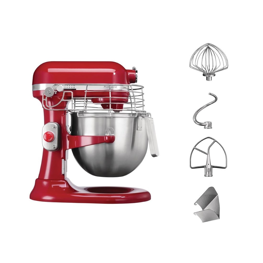 Batteur professionnel Kitchenaid 6,9L rouge 5KSM7990XEER