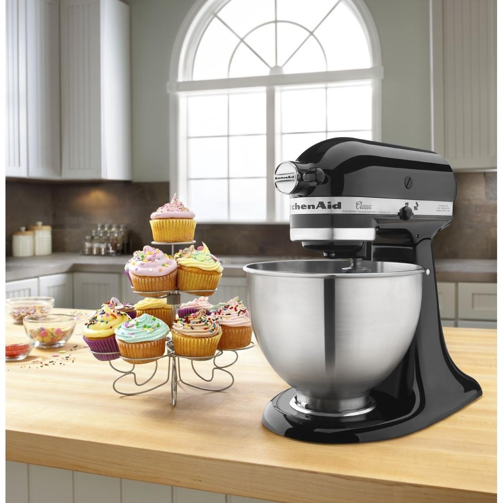 Batteur tête inclinable Classic KitchenAid 4,3L noir 5K45SSEOB