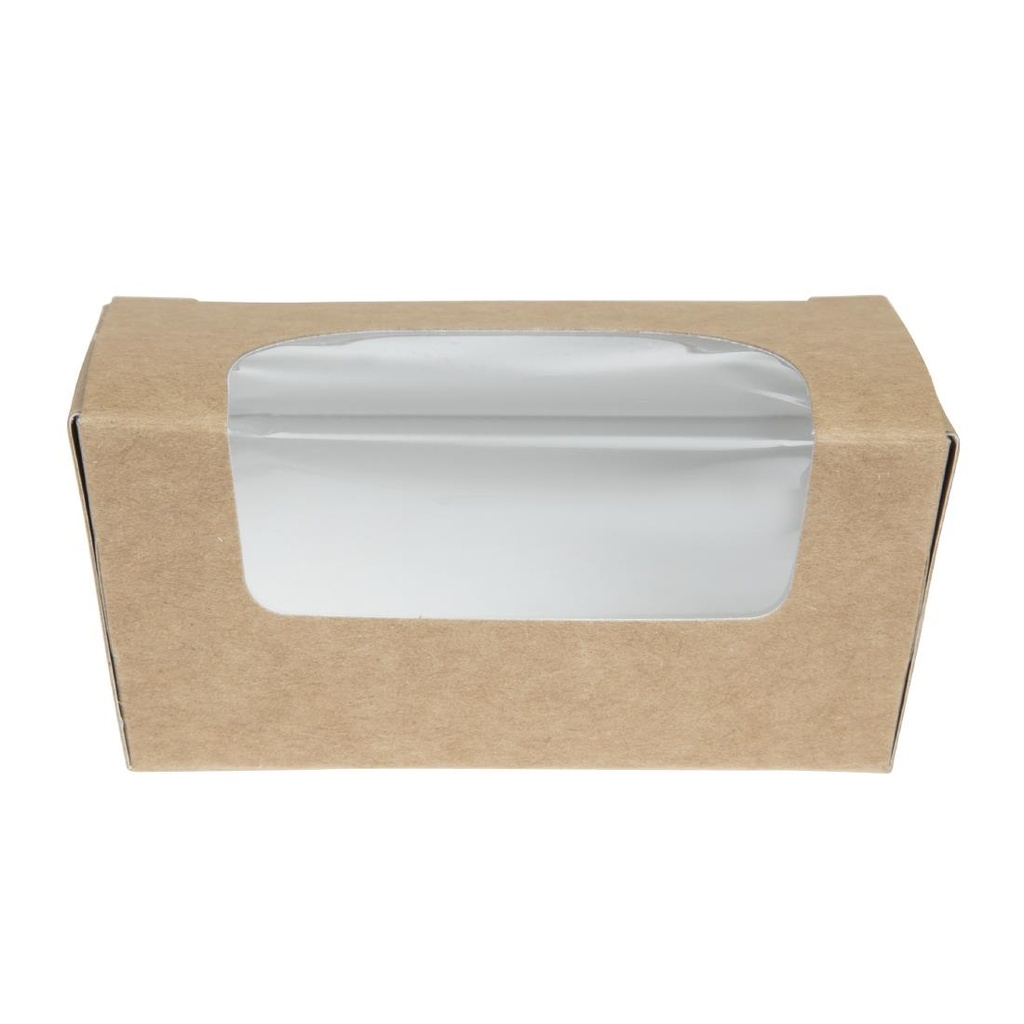 Boîtes à gâteau rectangulaires kraft compostables avec fenêtre Colpac (lot de 500)