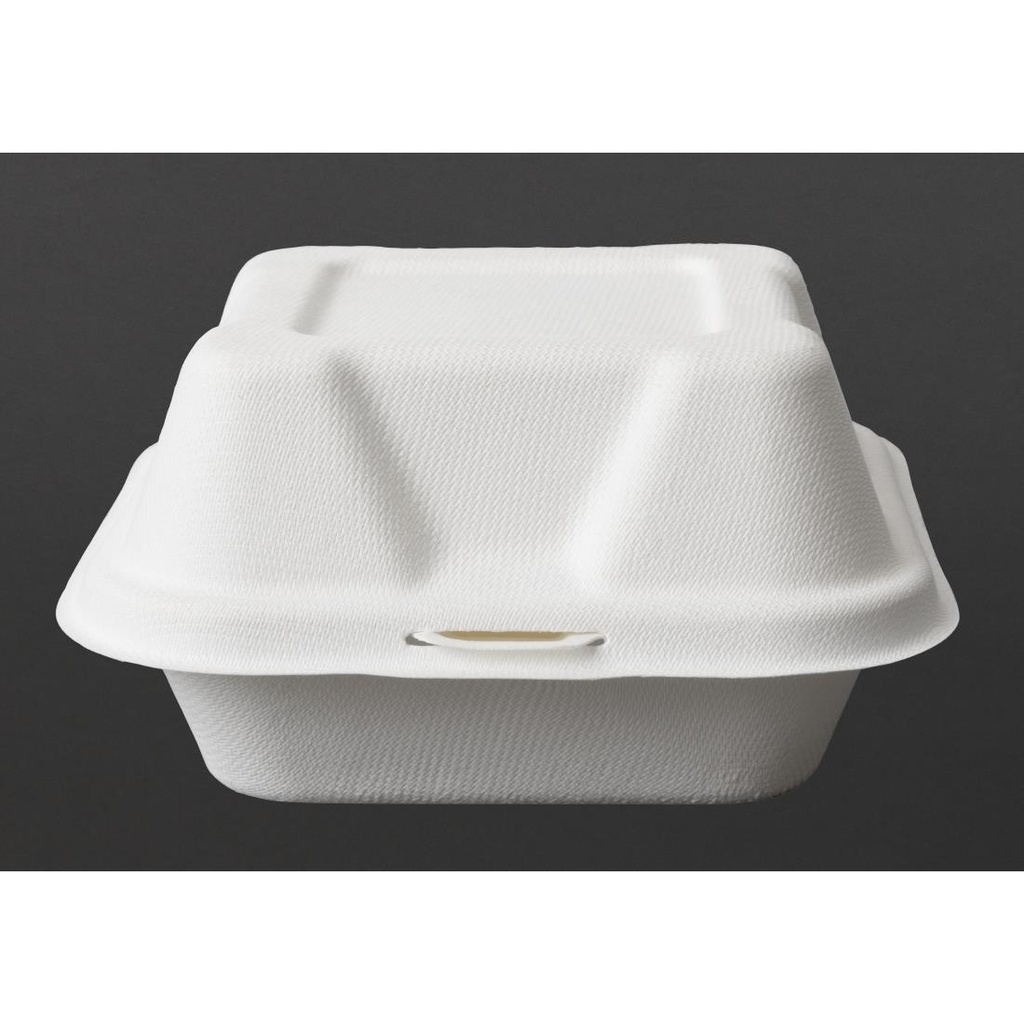 Boîtes à hamburger compostables en bagasse Vegware 152mm ( lot de 500)